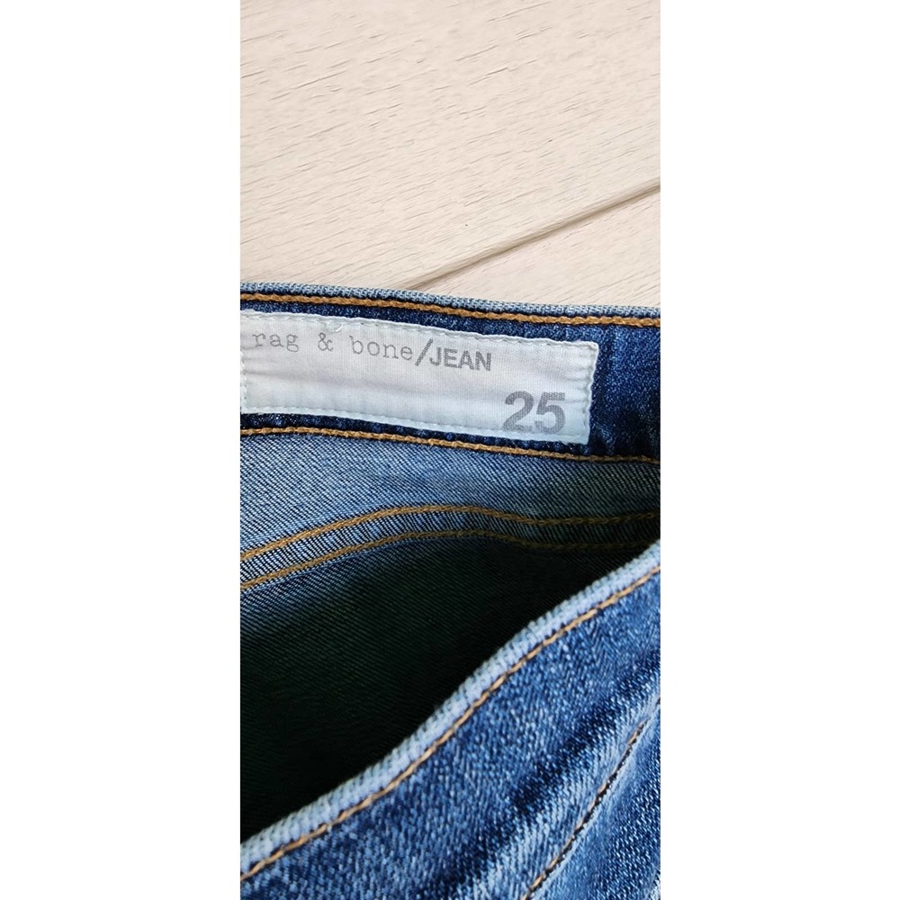 Rag &‎ Bone Tomboy Fit Size 25 Destroyed Medium Wash - Picture 5 of 6